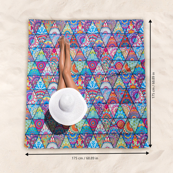 Beach blanket with maritime turtle motif Kalsten