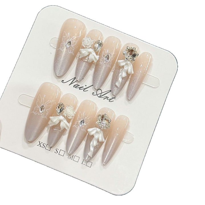 Premium Decorative Long Press-On Nails Kalsten