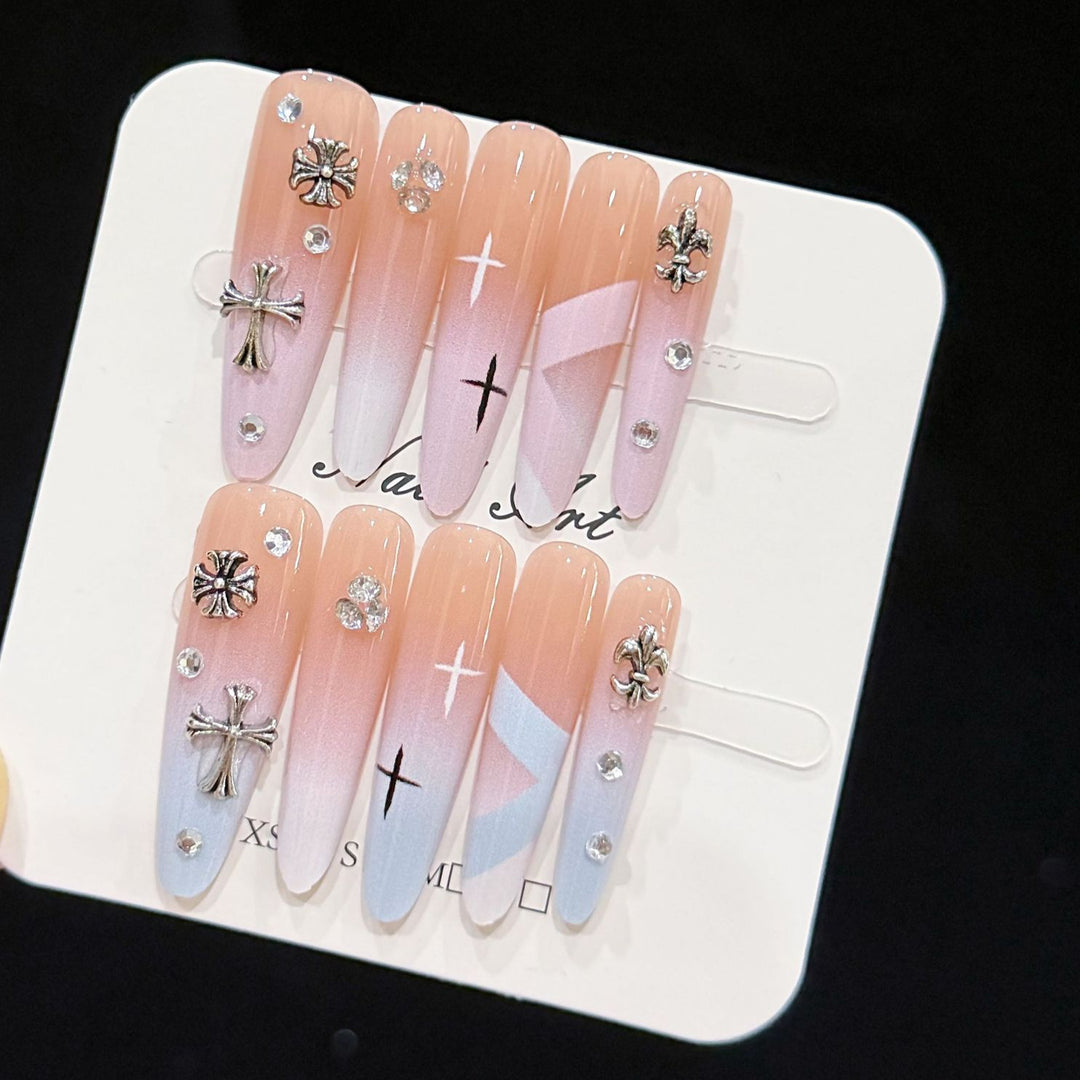 Decorative Press-On Nail Design Set Kalsten