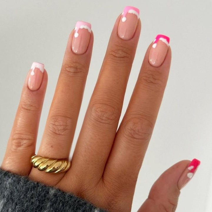 Artificial nail set with festive winter theme Kalsten