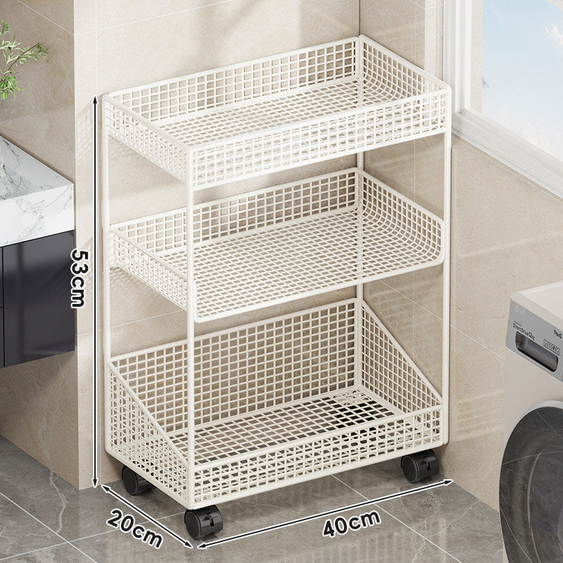 Compact Three-Tier Ventilated Metal Mesh Organizer Shelf for Countertop and Cabinet