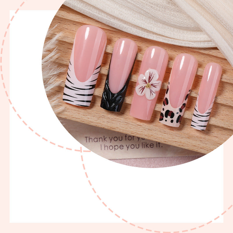 Artificial nail set with extravagant flower and animal designs Kalsten