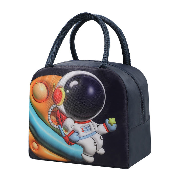 Cute Cartoon Space-Themed Lunch Bag