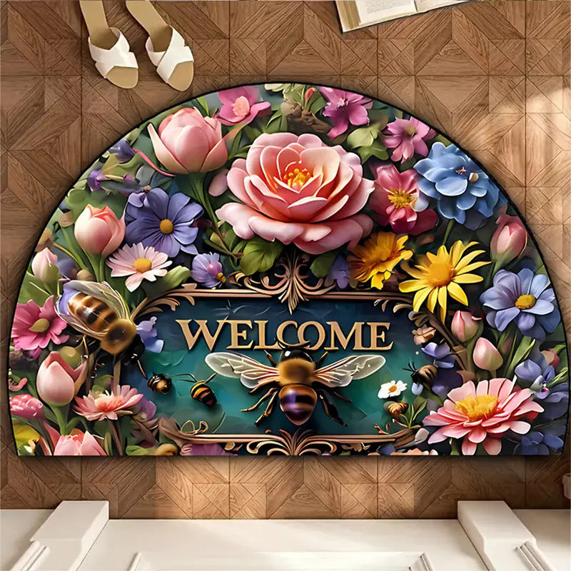 Floral Mosaic Decorative Mat