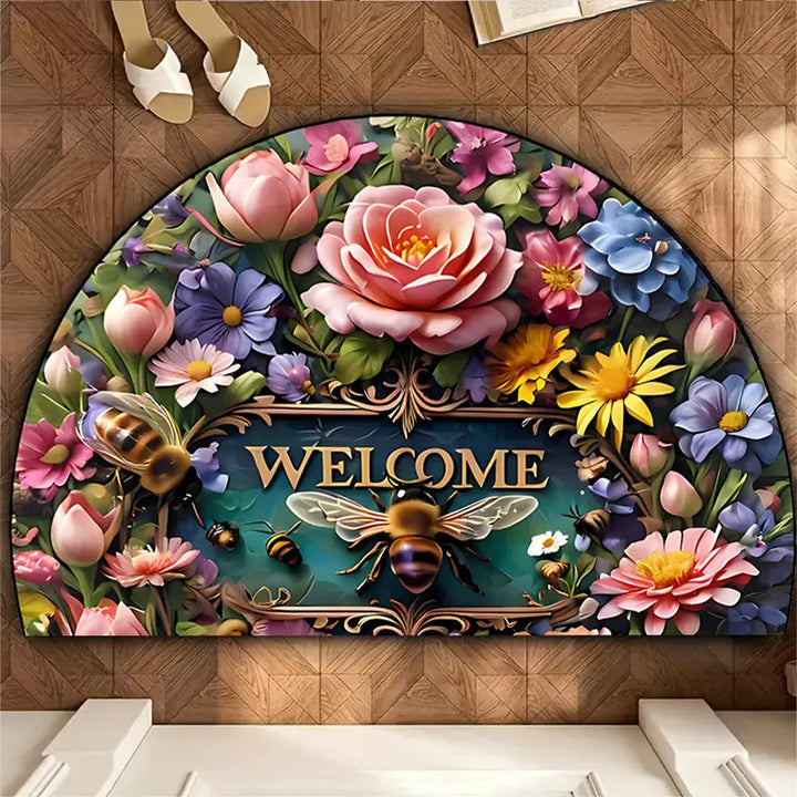 Floral Mosaic Decorative Mat
