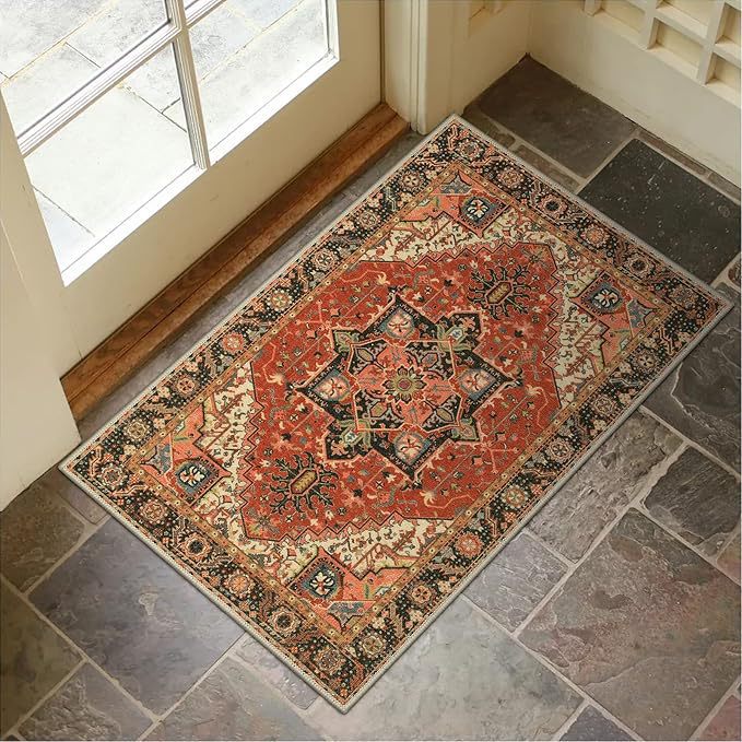 Decorative Persian-Inspired Area Rug