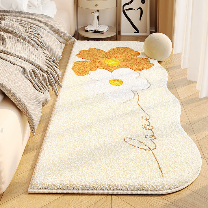 Floral Shaped Plush Area Rug Kalsten