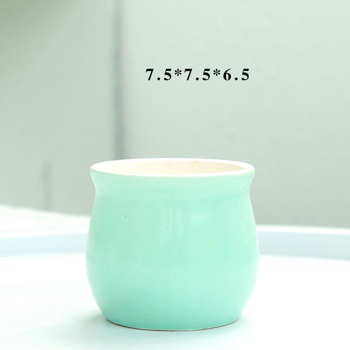 Modern Round Ceramic Planter Kalsten