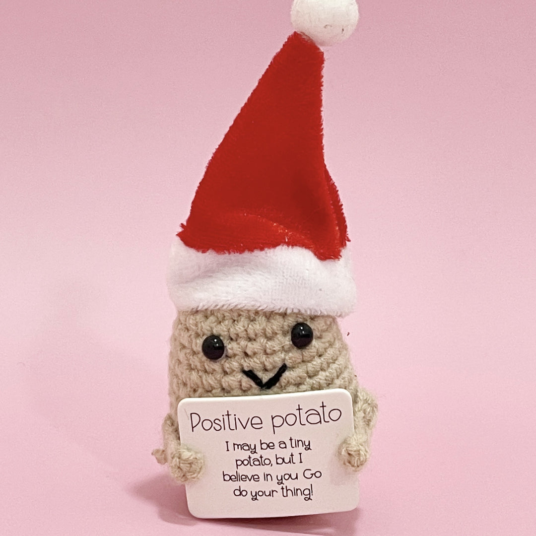 Plush cuddle with Santa hat and scarf