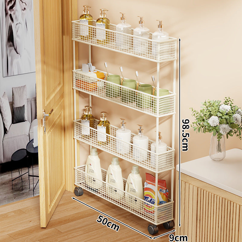 Slim Overdoor Three-Tier Wire Mesh Storage Organizer