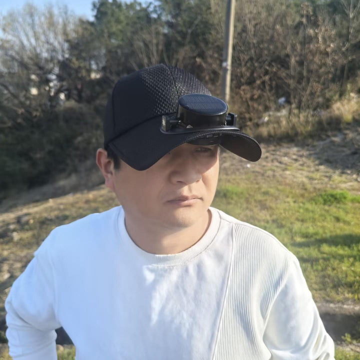 Sun Cap with removable solar fan, breathable mesh and adjustable umbrella Kalsten