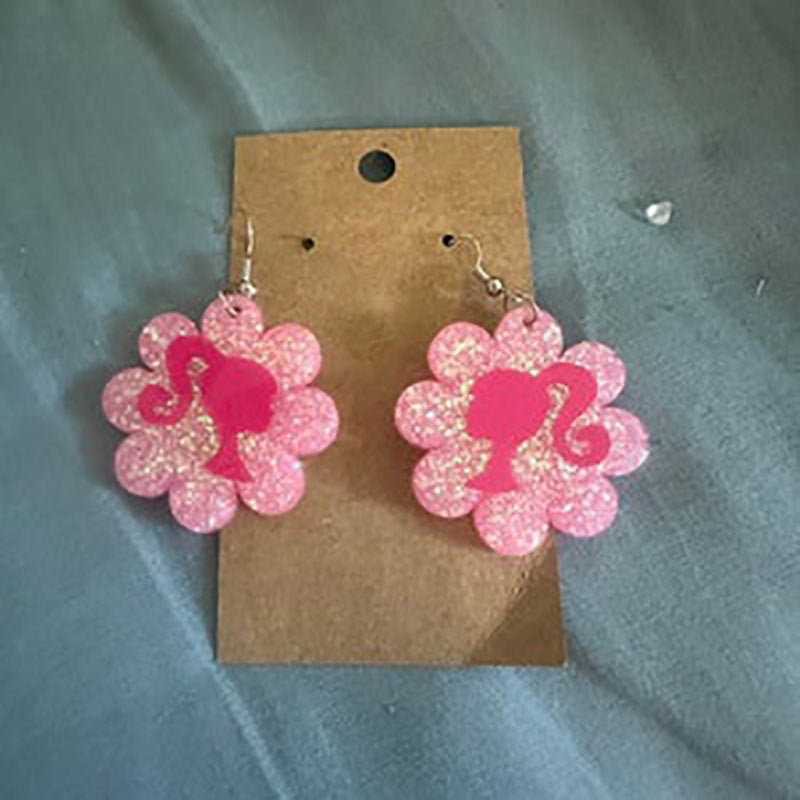 Heart-Shaped Glitter Earrings Kalsten