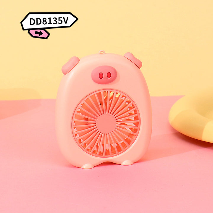 Women's Portable Hand Fan in Cute Pig Design Kalsten