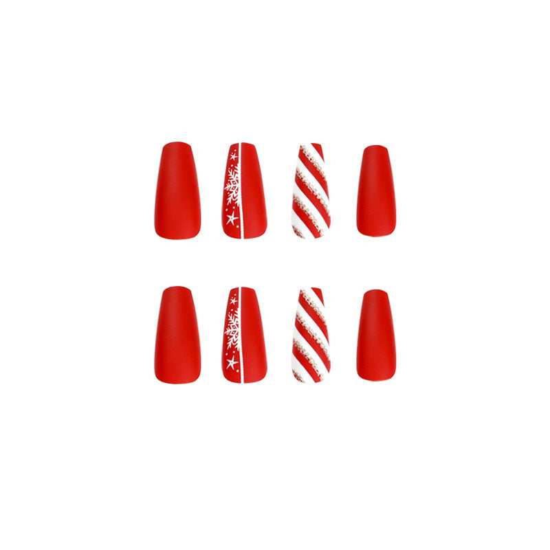 Artful Nail Extensions in Festive Design Kalsten