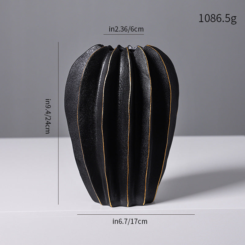 Textured Modern Decorative Ceramic Vase Kalsten
