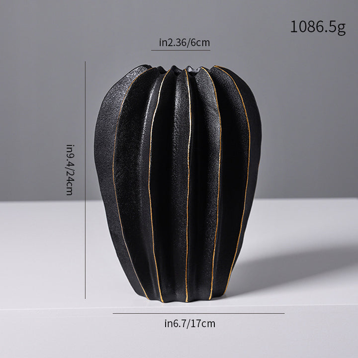 Textured Modern Decorative Ceramic Vase Kalsten