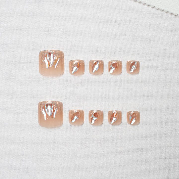 Decorative Glitter Pedicure Nail Art