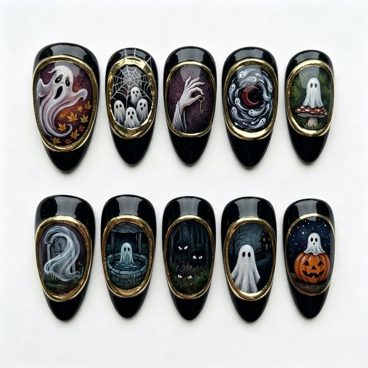 Artistic Themed Press-On Nails