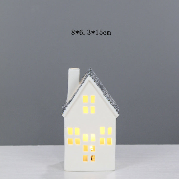 Decorative Ceramic House Lantern Kalsten 1790310186