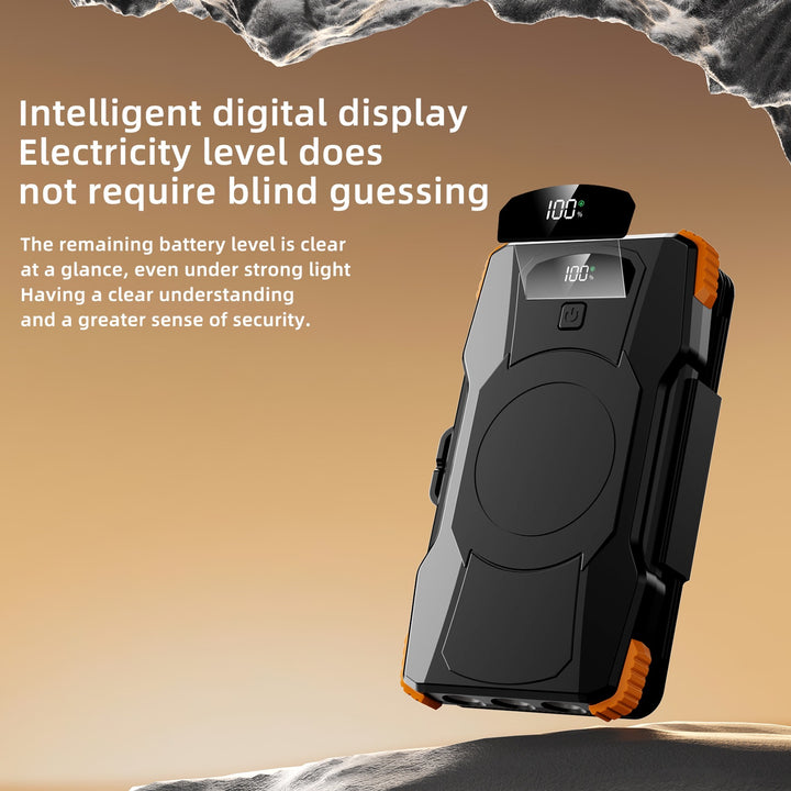 Power bank with solar charging and LED lights Kalsten