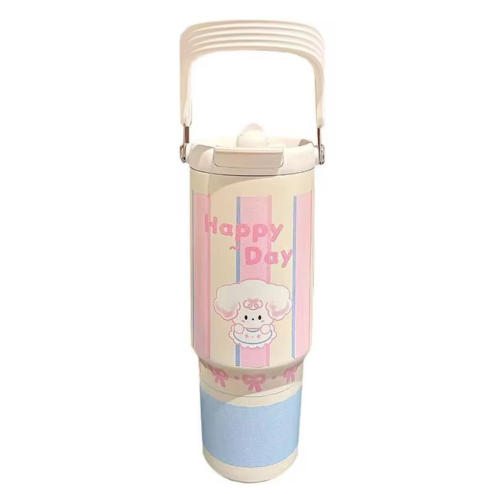 Ladies drinking cup with funny design and integrated straw Kalsten
