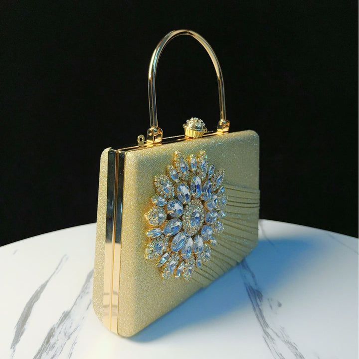 Luxurious Rhinestone-Embellished Evening Handbag