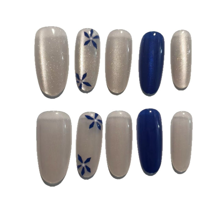 Artistic Floral-Inspired Press-On Nail Set Kalsten
