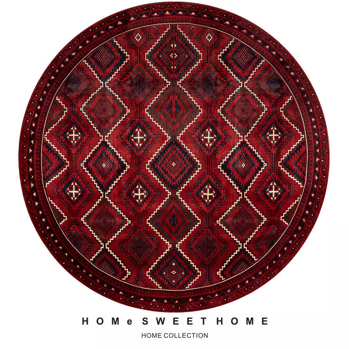 Vintage-Inspired Round Area Rug