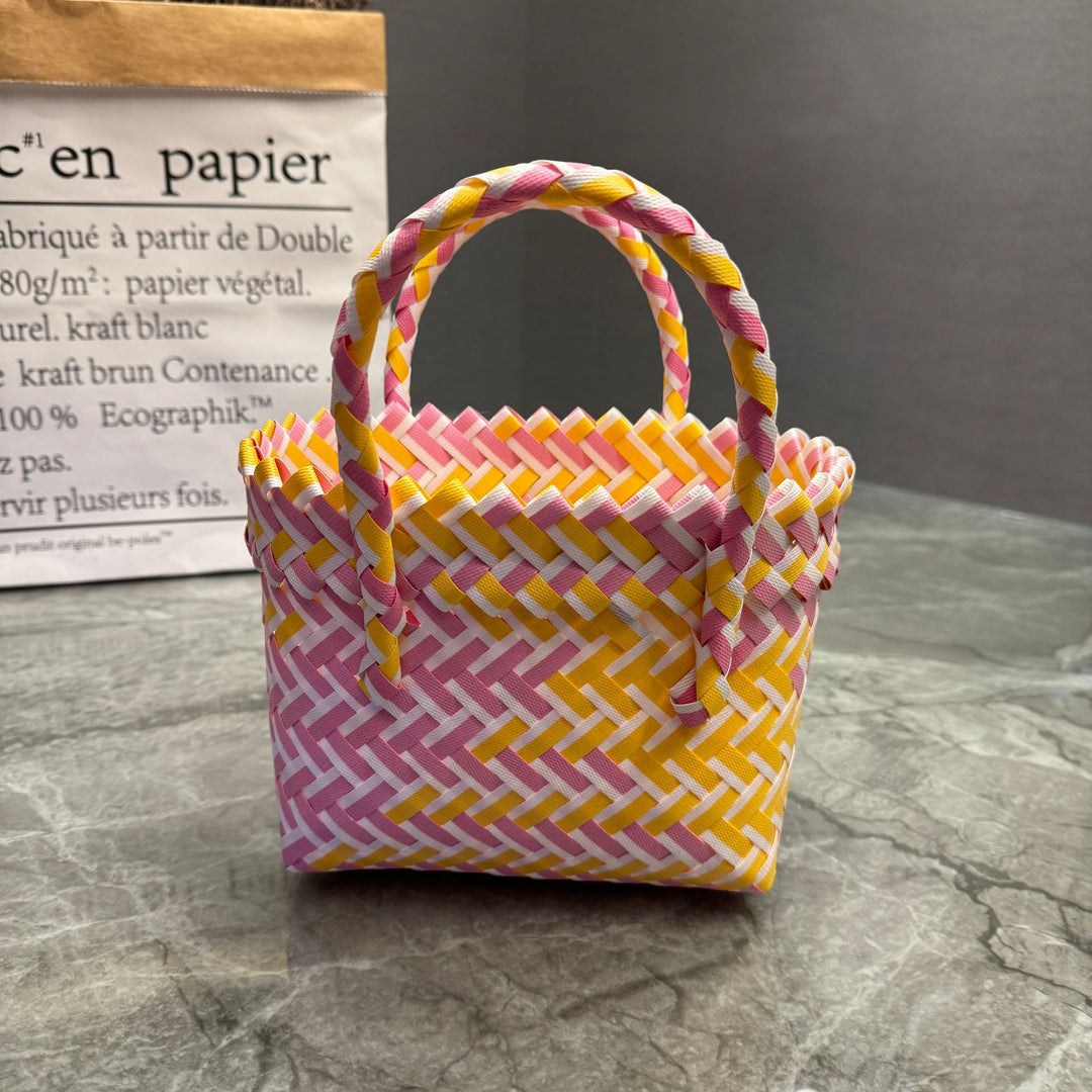 Handcrafted basket bag in stylish design Kalsten