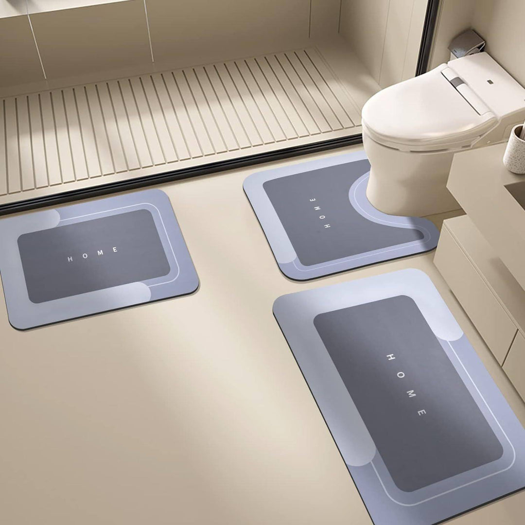 Modern Bathroom Mat Set Kalsten