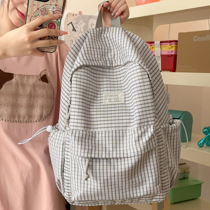 Stylish Grid-Patterned Daypack Kalsten