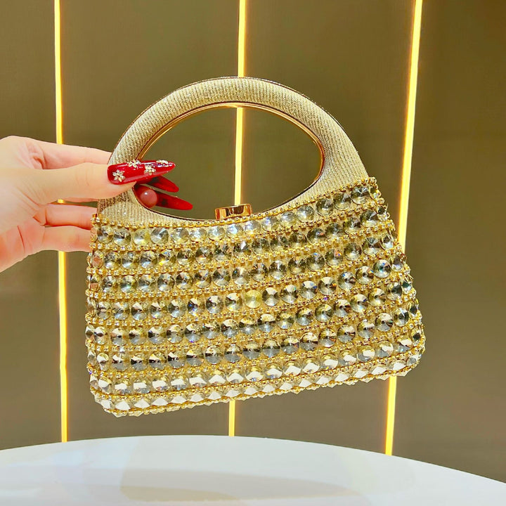 Crystal-Accented Evening Handbag