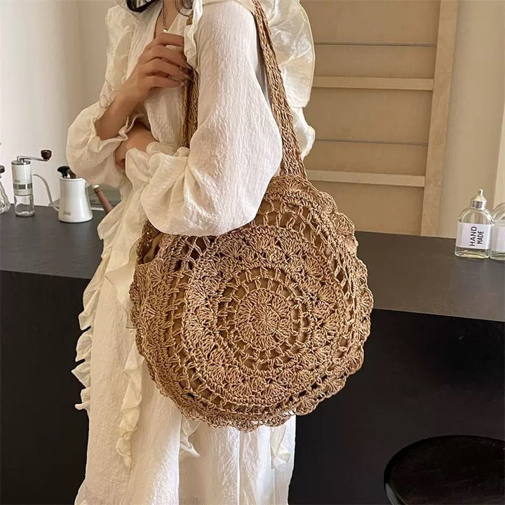 Round crocheted tote bag Kalsten