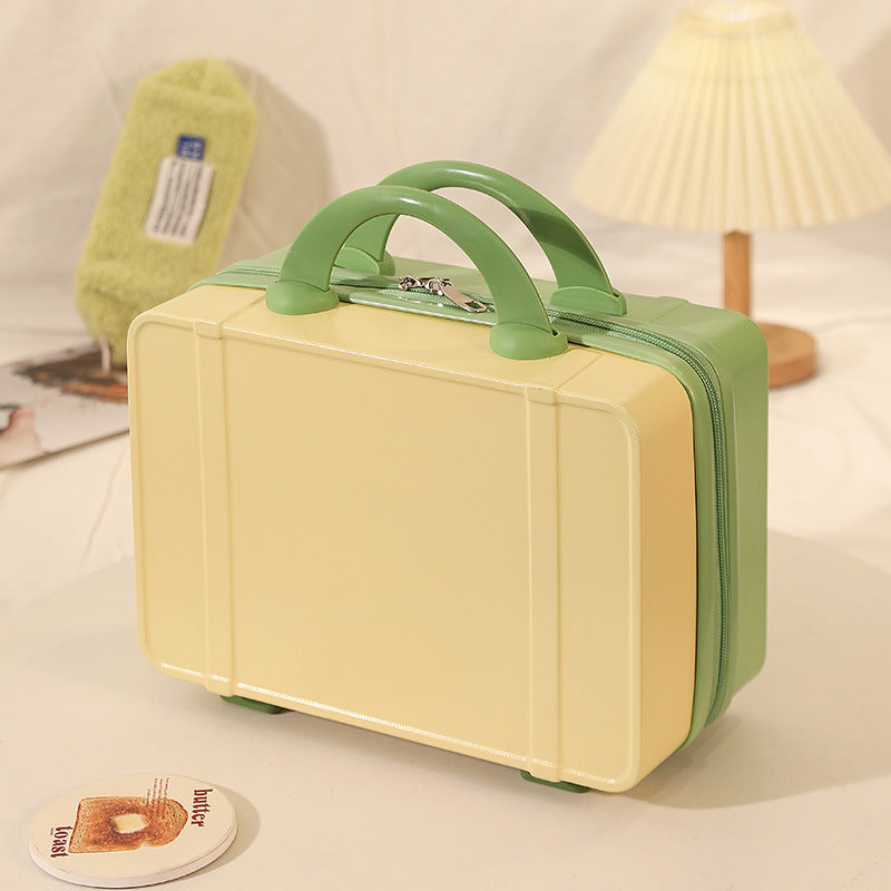 structured hard-shell vanity travel case with dual top handles and lockable zipper Kalsten