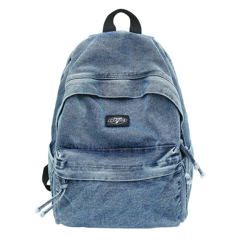 Denim Fabric Casual Backpack Kalsten