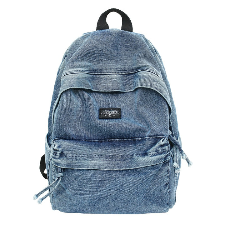 Denim Fabric Casual Backpack Kalsten