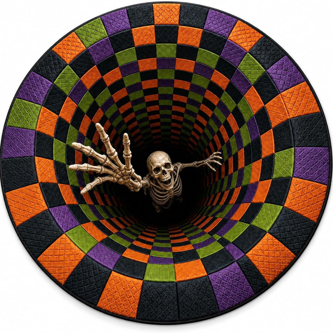Whimsical Halloween-Themed Round Area Rug