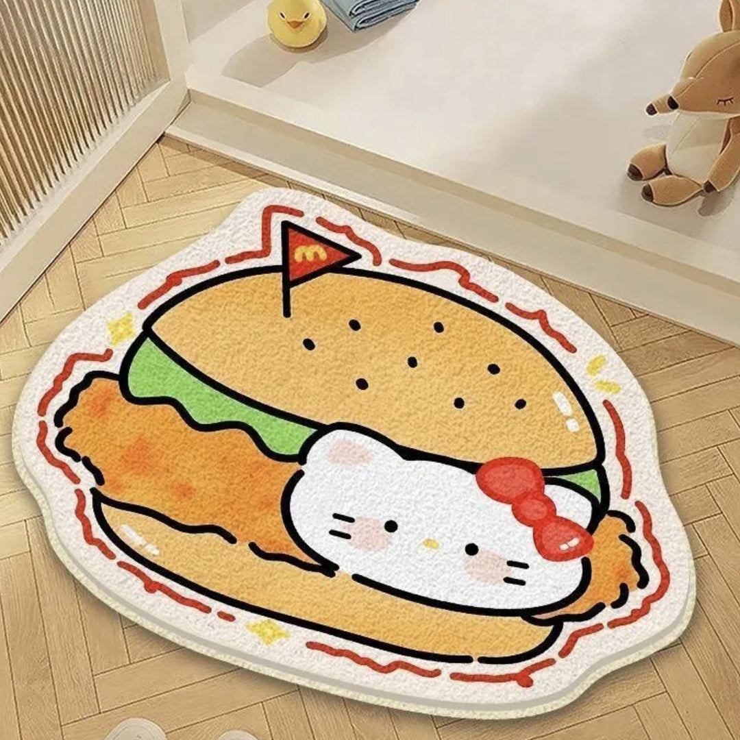 Playful Cartoon Character Area Mat