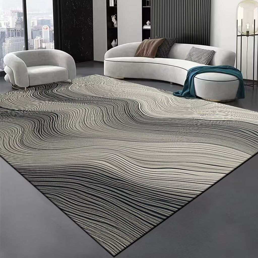 Contemporary Wave Pattern Area Rug Kalsten