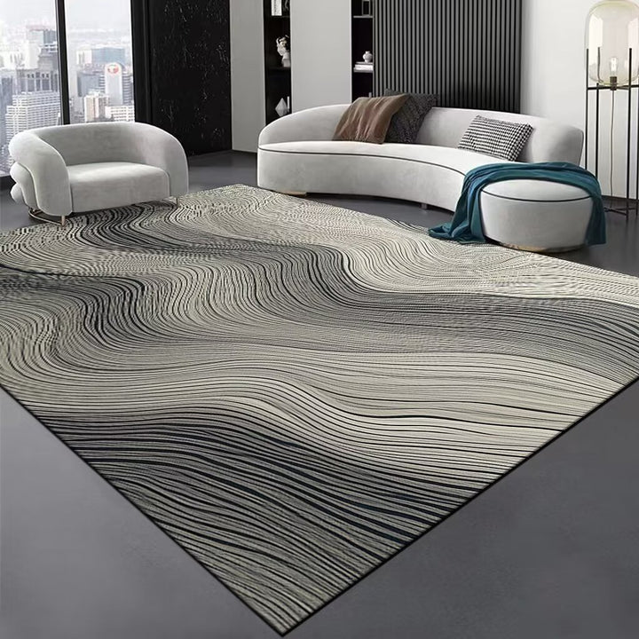 Contemporary Wave Pattern Area Rug Kalsten