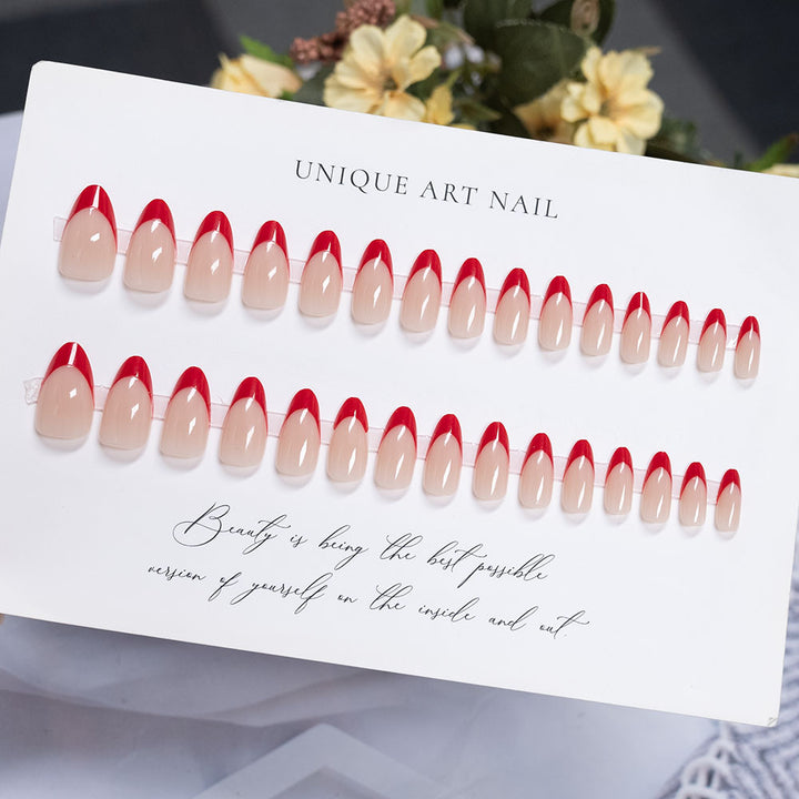 Elegant Stiletto Press-On Nails with Ombre Design