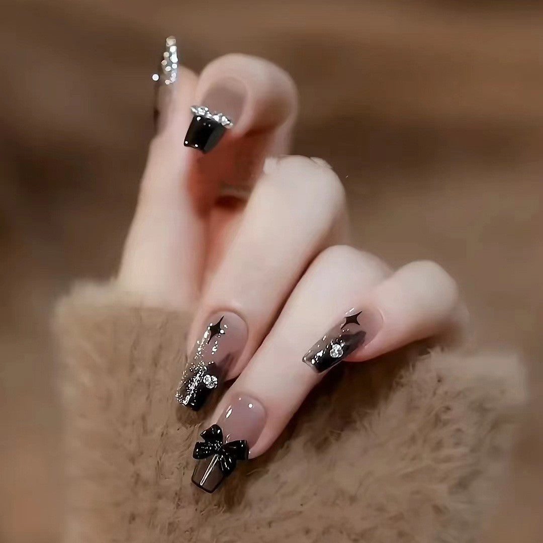 Elegant Heart Design Artificial Nails Kalsten
