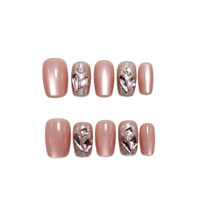 Artificial nails with glitter and crystal accents Kalsten