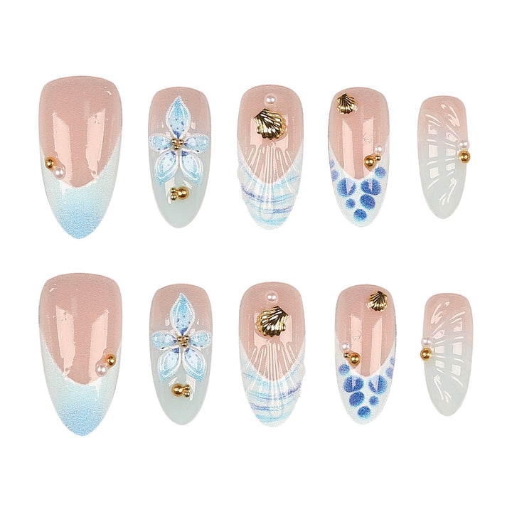 Decorative Acrylic Press-On Nail Art Set