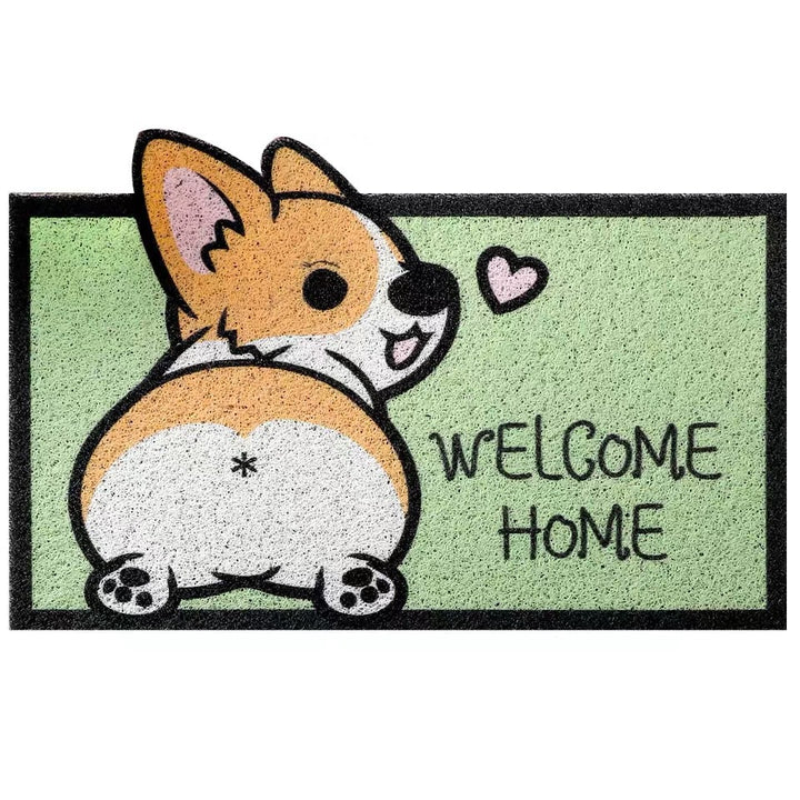 Decorative Coir Cat-Shaped Welcome Doormat With Non-Slip Pvc Backing And Weather-Resistant Fibers
