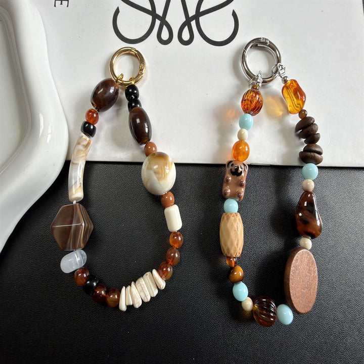 Artisan Beaded Charm Keychain Kalsten