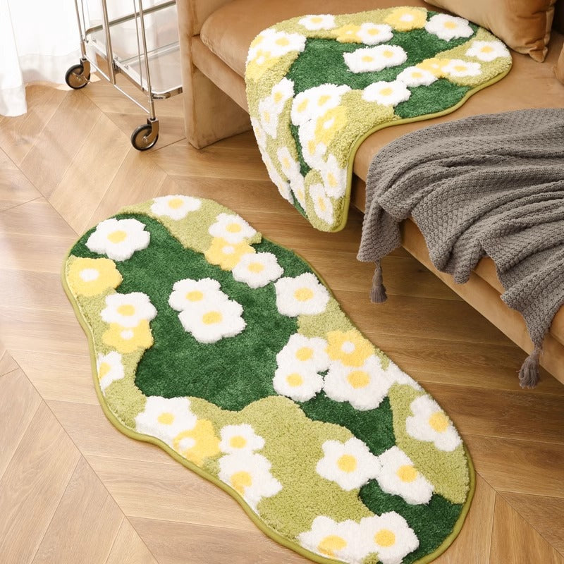 Floral Pattern Bath Mat