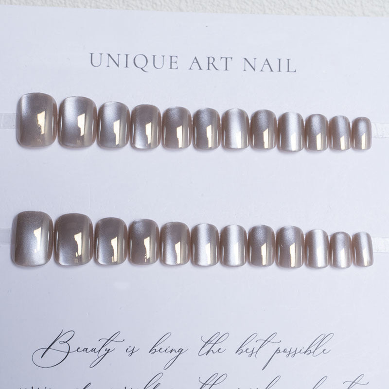 Iridescent Gel Press-On Nail Extensions