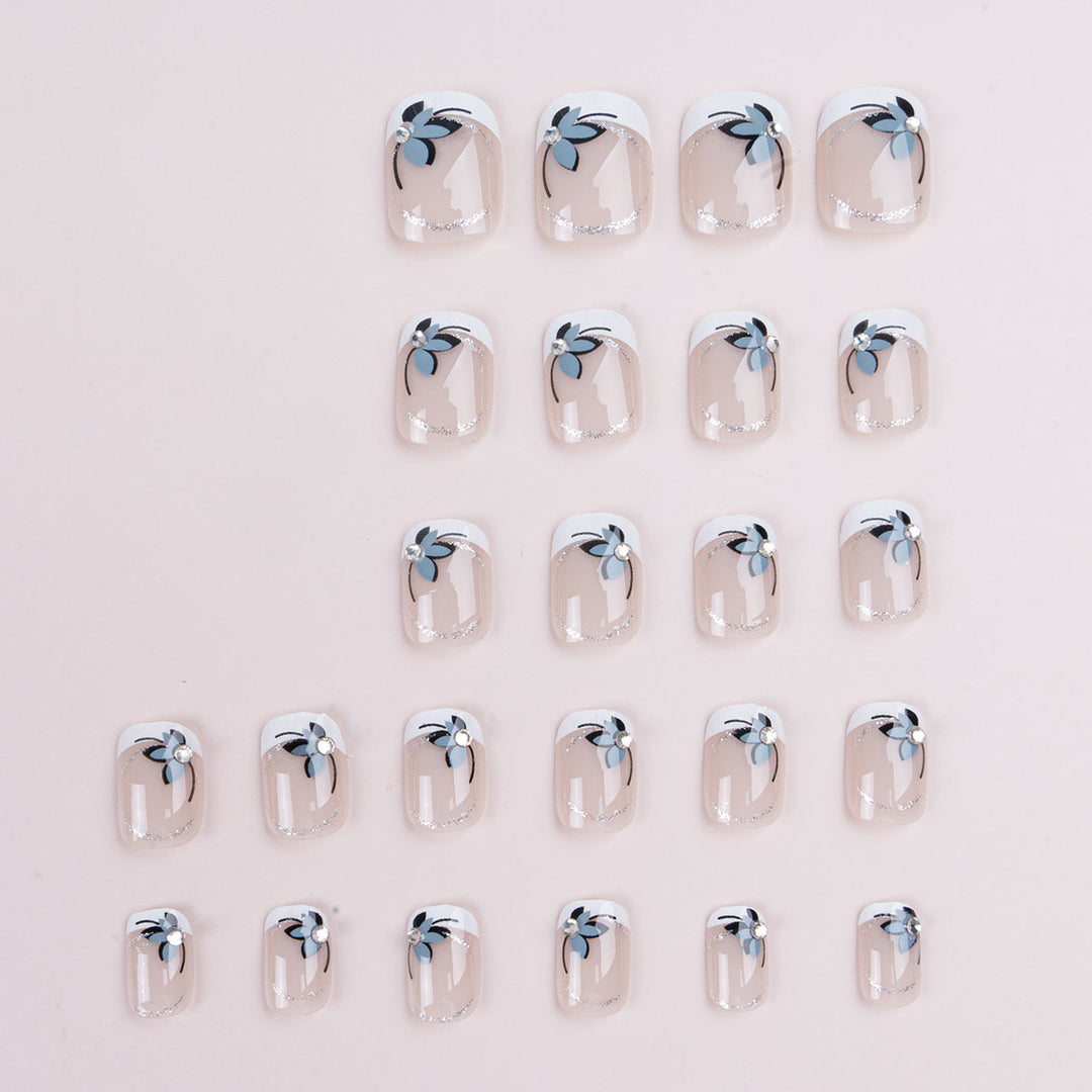 Floral-Embellished Press-On Nails