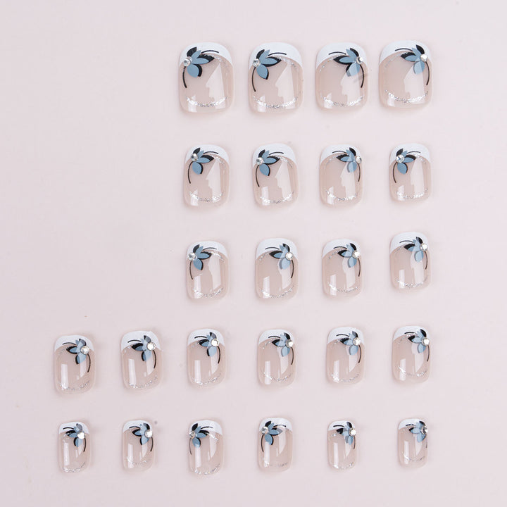 Floral-Embellished Press-On Nails